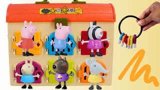 Peppa Pig amp Friends DIY Hide and Seek Doors with George [upl. by Kinney971]