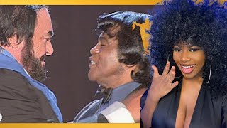 FIRST TIME REACTING TO  quotITS A MANS WORLDquot JAMES BROWN WITH PAVAROTTI REACTION [upl. by Ayouqes758]