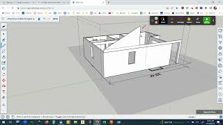 SketchUp Practice Cabin Project 3  Create Gable Ends [upl. by Jacoba506]