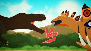 25k SUBS Torvosaurus vs Stegosaurus Battle Animation Stick Nodes [upl. by Limber]