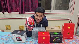 Unboxing  Adding Signed F1 Mini Helmets to my Collection [upl. by Annaehs]