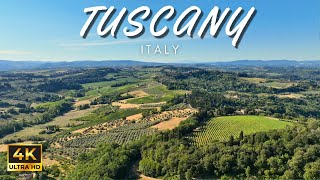 Tuscany Italy  4K Scenic Aerial Video Tour [upl. by Laspisa]