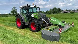 Fendt 211 met Fendt Slicer 3060 en Fella [upl. by Llertnek]