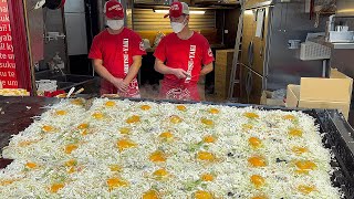 Okonomiyaki Stall  Fast Master’s Incredible Skills Japan Street Food [upl. by Dudley]