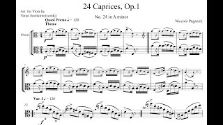 Paganini Caprice No 24 viola original key [upl. by Ninerb]