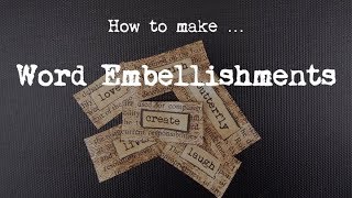 How to make  Word Embellishments [upl. by Odnam]