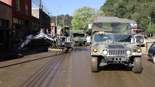 101st Airborne Division Soldiers deployed in Marshall North Carolina [upl. by Alohs]