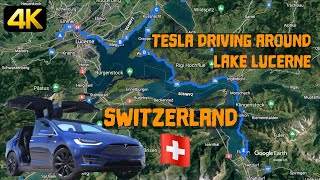 Tesla Driving Tour Switzerland 4K Around Lake Lucerne  Rund um den Vierwaldstättersee Schweiz [upl. by Asset]