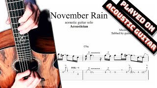 November Rain solo TAB  acoustic guitar solo tabs PDF  Guitar Pro [upl. by Adi225]