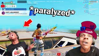 IShowSpeed gets PARALYZED after Losing 1v1 in Fortnite 🤣 [upl. by Ritz]