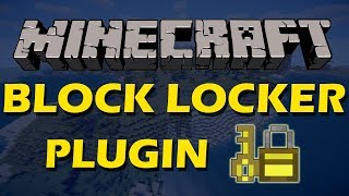 How to lock chests and other blocks in Minecraft with Block Locker Plugin [upl. by Atkins]