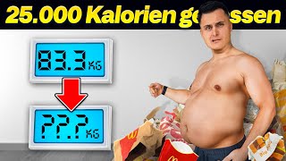 So viel habe ich durch die 25000 Kalorien Challenge zugenommen [upl. by Reo549]