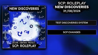 SCP Roleplay  New Discoveries Update [upl. by Verlee602]