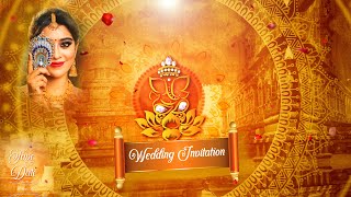 Traditional Classic Marriage Invitation  Wedding video Invite  Traditional BGM  Inspire Studio [upl. by Einaffyt]