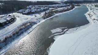 Bow river Winter Flight [upl. by Vinni145]