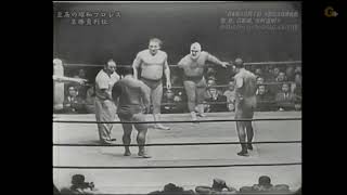 Toyonobori Baba Yoshimura vs The Destroyer Bill Dromo Kurt von Stroheim JWA  December 1 1964 [upl. by Polinski506]