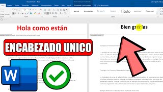 ✅Como poner encabezado en word solo en una pagina 2023 [upl. by Nehcterg]