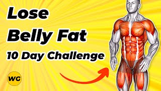 Lose Belly Fat 10 Days Challenge  10 Min Workout  TOP 10 Exercises [upl. by Yrennalf]