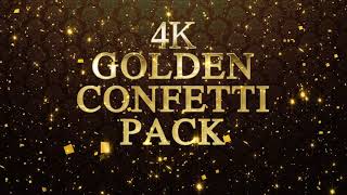 4k Golden Confetti Pack  Event  Luxury  Oscar [upl. by Alya]