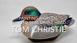 Painting a Green Winged Teal Drake Head [upl. by Jobie73]