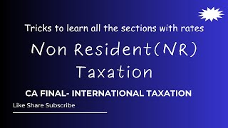 NR Tax Rates on tips International Taxation  DTCA FINAL learn and memorize the imp rates may23 [upl. by Akcirret903]