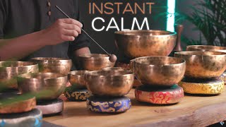 DEEP SLEEP HEALING  1 Hour Tibetan Singing Bowls  Sound Bath to Calm the Mind and Relax Body [upl. by Knox197]