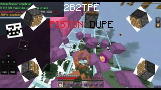 2b2tPE Piston Dupe Minecraft Bedrock Edition  Minecraft Pocket Edition Duplication Glitch [upl. by Behka230]