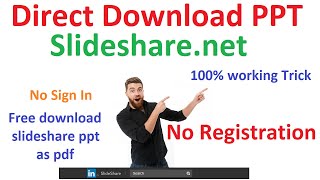 How to Download PPT from Slideshare for Free 100 working Trick [upl. by Saint]