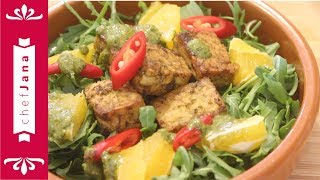 Make the perfect tempeh Marinated tempeh in Moroccan Chermoula sauce [upl. by Jarad]