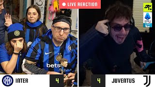 INTERJUVENTUS 44 LIVE REACTION  TIFOSI INTERISTI vs JUVENTINI E GUFI  TIFOSIAMO [upl. by Orfurd908]