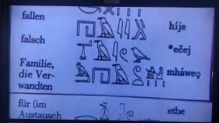 Old pharaonic language in hieroglyphs and german explained by Sean Hross [upl. by Adley]