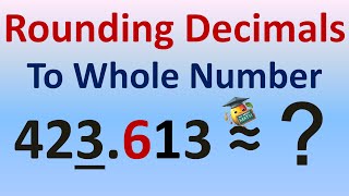 Rounding off Decimals To Nearest Whole Numbers  Estimation  Math [upl. by Bannerman]