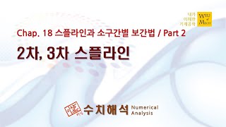 18장 스플라인과 소구간별 보간법 part 2 2차 3차 스플라인 및 MATLAB 함수 수치해석 [upl. by Anaet]