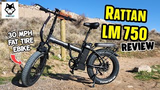 Rattan LM 750W Review A Speedy GoodLooking FatTire Folding EBike [upl. by Ymmij817]