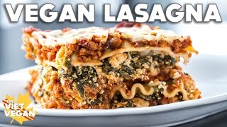 Vegan Lasagna with Tofu Ricotta GlutenFree ◠‿◠✿ [upl. by Hermie]