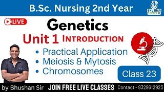 Class 23  Pathology and Genetics  BSc Nursing 2nd Year  Bhushan Science Online Classes [upl. by Ihana]