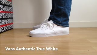 Vans Authentic True White on feet [upl. by Eamanna]