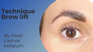 Brow lift ou technique de réhaussement de sourcils I Posh Lashes Belgium [upl. by Yrahk]