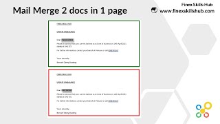 Mail Merge with two versions of your document on one page [upl. by O'Mahony]