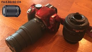 Déballage et comparatif Objectifs 1855 et 55200 Nikon [upl. by Anewor]