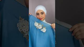 Wedding Hijab Style with Designer Hijab 🧕 Bridal Hijab Style weddinghijab bridal hijabtutorial [upl. by Lokin]