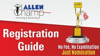 ALLEN Champ Step by Step Registration Process  Know How to Apply for ALLENChamp [upl. by Omiseno]