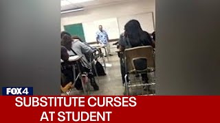 Video shows Dallas ISD substitute teacher cursing at student [upl. by Yee]