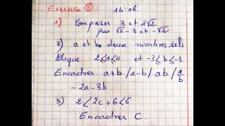 3ème année collège ordre et opérations exercice 8 [upl. by Enirehtacyram]