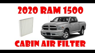 2020 Ram 1500 cabin air filter replacement [upl. by Else]