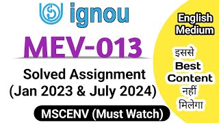 MEV013 solved assignment 202324  Mev 013 assignment Jan 2023 to July 2024  MSCENV assignment [upl. by Rayner]