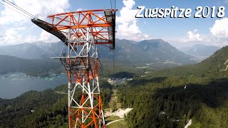 Zugspitze 2018 mit Zahnradbahn Gletscherbahn und die Seilbahn Zugspitze [upl. by Oneladgam]