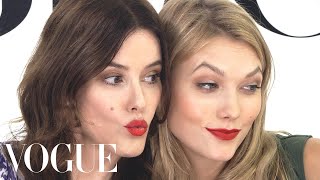 Karlie Kloss vs Lisa Eldridge NoMirror Lipstick Challenge [upl. by Ravilob]