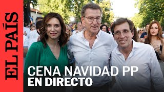 DIRECTO  Feijóo Ayuso y Almeida protagonizan la tradicional cena de Navidad del PP de Madrid [upl. by Dleifxam]