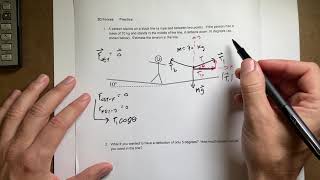 Calculating the tension in a slack line [upl. by Nanete]